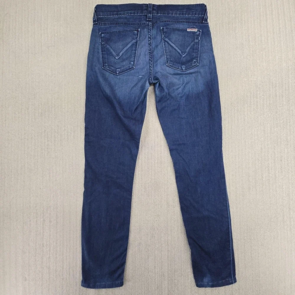 Hudson Jeans Womens 27 Blue Skinny Medium Wash Stretch Denim Pants Casual‎